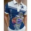 Polos Polos Summer Clothing Shirts Streetwear Flag Flag Druku