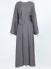 Ethnic Clothing Autumn Elegant Women Muslim Dress Abaya Kaftans Casual Morocco Dresses Woman Dubai Turkey Islam Long Robe Femme Vestidos