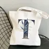 Torebki na zakupy torebka płótno harajuku składany wielokrotne użycie wielkie pojemność kawaii damska torebka na ramię.