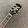 Özel J45 Katı Ladin Ahşap Üst Akustik Gitar, Sunburst Rengide Balık Kambonu Bağlama