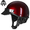 Motorhelmen half gezicht retro vintage moto fiets motorcross voor volwassenen helm chopper man dot goedgekeurd