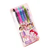 PCS/LOT KAWAII GIRL PRESS GEL PEN PEN för att skriva söt 0,5 mm Black Ink Present Stationery Office School Supplies