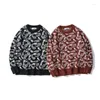 Men's Sweaters Cashew Flowers Sweater Pullover Harajuku Oversized Pullovers Men Women Paisley Print Knitting Autumn And Winter