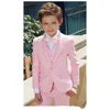 Мужские костюмы Blazers Pink Coat's Kid's Sdive Wedding Party Boy Tuxedo 3 куски