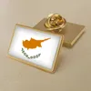 Zypern-Flagge, Kristall-Tropfen-Gummi-Abzeichen-Brosche, Flaggen-Brosche der Welt
