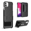 IPhone Holster Shell Defender Kickstand Phone Case com clipe de cinto de mola para iPhone 11 12 13 14 15 Pro Max Capa protetora híbrida resistente