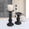 Candle Holders French Retro Black Iron Candlestick Vintage Holder Stick Unique Home Decoration Party Candles Rack Pography Props