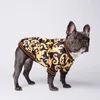 Vêtements pour chiens SUPREPET Vêtements pour bouledogue français Veste de broderie dorée Manteau Vêtements chauds Chiot Outfit Coton S Corde 230211