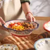 Skålar wshyufei japansk stil handmålad keramisk spetskål hem kreativa soppa hushållsprodukter tabellkök