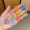 Leuke kleurrijke ster Waterdrop Shape Hair Clips For Girls Children Lovel Hair Decorate Hairpins Kids Hair Accessoires GC1901