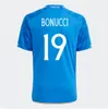 Player version italy soccer jerseys Italia 23 24 maglie da calcio VERRATTI CHIESA GNONTO football Shirt LORENZO PINAMONTI POLITANO Men set kids kit uniform