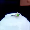 Cluster Rings CoLife Jewelry Classic Silver Gemstone Ring 3mm 4mm Natural Diopside 925 Gift For Girl