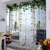 Curtain Strawberry Finished Product Quality Window Screens Tulle Flower Home Decor