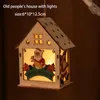 Juldekorationer Led Light Wood House Cute Tree Hanging Ornaments Year Decor 2023 Holiday Decoration For Home