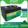 24V 200AH LIFEPO4 배터리 RV 야영자를위한 BMS 리튬 철 포스페이트 세포 충전기를 가진 골프 카트 태양 에너지 저장