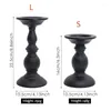 Candle Holders French Retro Black Iron Candlestick Vintage Holder Stick Unique Home Decoration Party Candles Rack Pography Props