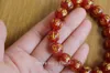 Strand Beaded Strands Tibetan Red Onyx Mantras 12mm Beads Woman Bracelets Ethnic Jewelry Om Mani Padme Hum Adjustable Girls BraceletBeaded