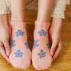 Femmes chaussettes 5 paires printemps été coréen élégant Style Harajuku coton bateau mode décontracté filles fleur cheville