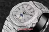 R8 Factory Fashion Silver Watch 40,5 mm Ice Out Full Diamond Bezel 5726/1 A-014 met 324 S QA LU 24H/303 Automatische beweging Super complicatie