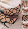 Sandales femmes fête Sexy bout ouvert talons hauts bouche de poisson Stiletto été 2023 mode dames chaussures de plage grande taille M140 #