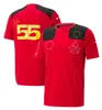 Men's and women's 2023 f1 team T-shirt polo suit four seasons Formula One red racing suit official custom