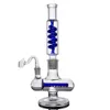 Grön inline sliten diffusor Hosah Bong Glass Water Bongs Recycler Dab Rigs Arm Tree Perc Oil Rig Water Pipe