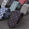 Bow Ties Men's Tie Classic Solid Stripe Plaid Flower Floral 6cm Jacquard Necktie Accessories Daily Wear Cravat Wedding Party GiftBow