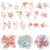 Hundbilsäte täcker 4 uppsättningar Pet Sticker Pack Flower Stickers Floral Scrapbooking Dagboken