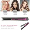 Hair Straighteners Wireless Straightener with Charging Base Flat Iron Mini 2 IN 1 Roller USB 4800mah Portable Cordless Curler Dry and Wet Uses 230211