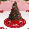 Decorações de Natal Saia Árvore Red Plush Faux Fur Carpet para casa Decoração do ano de Natal Noel Ornament