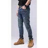 Men's Jeans Streetwear Men Autumn And Winter Slim Elastic Leisure Force Black Pencil Pants 2023 Long Skinny Panels Female