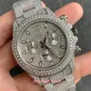 orologio 40mmX13.5mm Svizzera 7750 movimento meccanico automatico Swarovski materiale acciaio designer impermeabile Funzione di conteggio