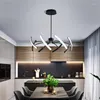 Lampadari Soggiorno moderno Lampada da modellazione a LED nordica Camera da letto Lampadario da pranzo Illuminazione Lampade a sospensione per la casa