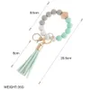 Colorful Silicon Beads Bracelets Link Tassel Jewelry Bracelet Good Quality Key Chain Charm Birthday Gifts