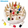 Holz Memory Match Stick Schach Spaß Farbe Spielbrett Puzzles Kognitive Fähigkeit Lernen Pädagogisches Spielzeug Für Kinder