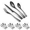 Dinnerware Sets Kaya 16pcs Luxury Silver Cutlery Set Tableware Stainless Steel Flatware Fork Knife Spoon Silverware