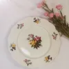 Talerze obiadowe ceramiczne i miski Zestaw Vintage Desser dania kwiatowe gospodarstwo domowe Work Stołowy Work Stołowy ślub