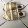 Con la scatola Pantofole di spugna di lusso di design classico tacco piatto peluche inverno pigro cartone animato testa grande flop Lady Slides Women Long Fleece Beach