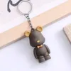 Keychains 2023 Nordic Bow Tie Bear Keychain Creative Cute Key Pendant Car Ring Par Bag Ornament Partihandel