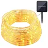 Strings 12m Tube Light String 100les Solar Powered Rope Patio Lights Outdoor Waterdicht Fairy Garden Garland Room Decor