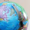 Figurine decorative Globo del mondo Versione inglese Mappa con materiale didattico per la geografia a luce LED