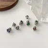 Stud-oorbellen retro scepter kleur zirkon voor vrouwen meisjes hoogwaardige luxe mode make-jarige ear sieraden accessoires cadeau 202