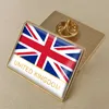 British Flag Crystal Drop Rubber Badge Brooch Flag Brooch of All Countries in the World