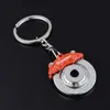 Keychains remschijf pomp sleutelhanger ringen sleutelhanger keyfob metaal chroom gepolijst gunmetal zwart