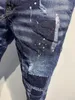 Jeans dsquare d2 dq phantom tartaruga cl￡ssica moda man Jeans Hip Hop Rock Moto Mens Casual Design rasgado jeans angustiados jeans skinny b uoj