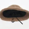 Berretti Donna Autunno Inverno Bacino caldo Cappello Miscela di lana di agnello Pescatore Solid Cap peluche Gorros Invierno MujerBerets