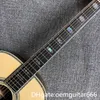 Chitarra personalizzata 2023, top in abete massiccio, tastiera in ebano, fasce e fondo in palissandro, chitarra acustica 45 di alta qualità da 39 "OM,