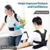 Suporte de suporte para trás coluna corretor da postura e suporte respirável ajustável melhora, proporcionando alívio da dor, tem m/l/xl