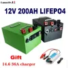 Batteria 12V lifepo4 200ah con batteria ricaricabile bluetooth per camper ad alta potenza adatta per il campeggio marino all'aperto