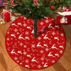 Christmas Decorations Tree Skirt Creative Elk Santa Claus Exquisite Printing Bottom Decoration Product